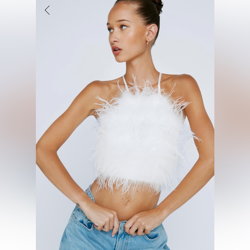 White Feather Nasty Gal top, new with tags